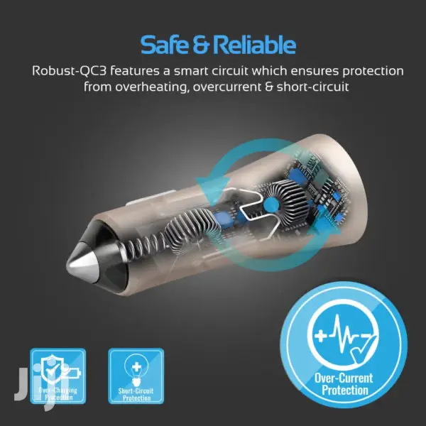 Promate Robust-qc3 Robust Car Charger+Qualcomm Quick Charge