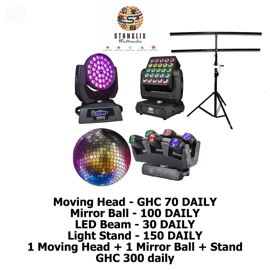Beam Light, Mirrow Ball , Moving Head , LED Light .