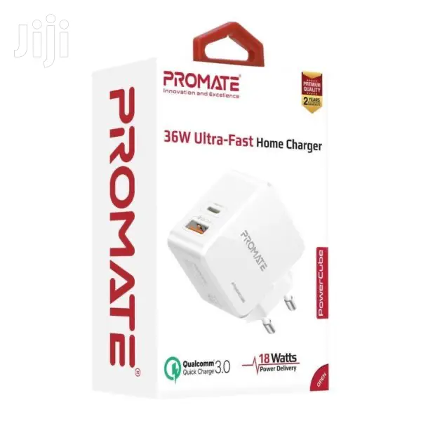 Powercube~36W Fast Charging Dual Port Charger Power Delivery