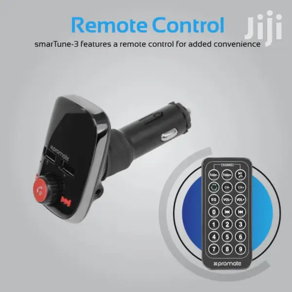 Promate Smartune-3 Wireless In-Car FM Transmitter+USB Ports