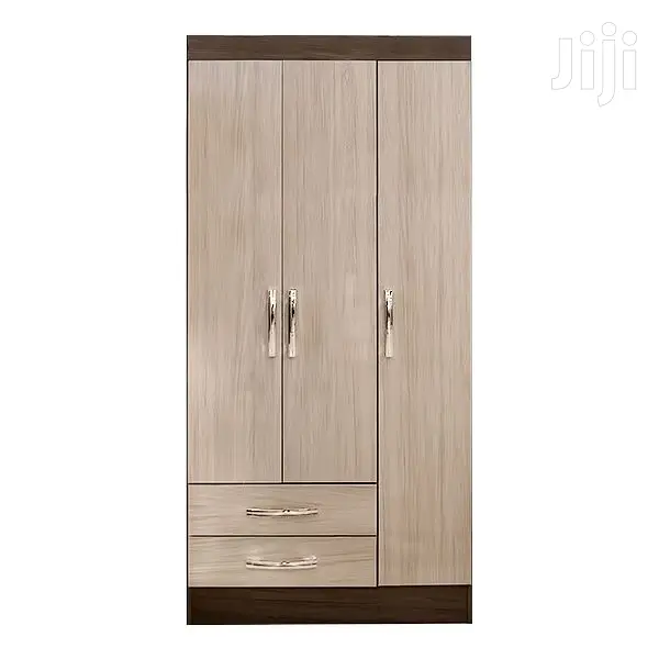Wardrobe 3 Doors 2 Drawers Gris