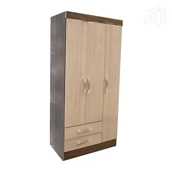Wardrobe 3 Doors 2 Drawers Gris
