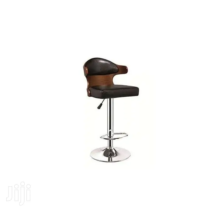 Wooden High Chair/Bar Stool - Brown