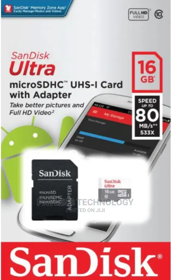 Sandisk 16gb Ultra Micro Memory Cards