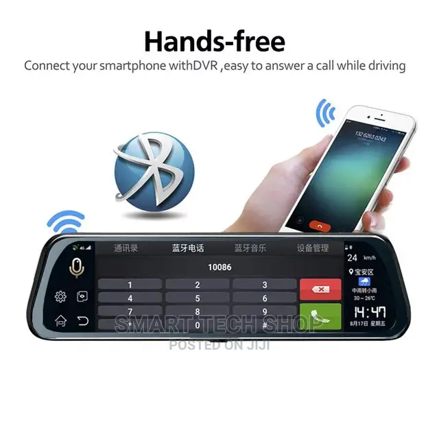 Android Rear View Mirror Dashcam DVR Reverse Cam With 4G LTE
