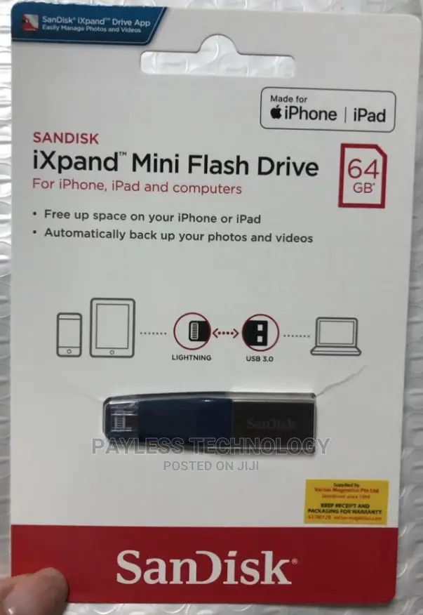 Sandisk 64gb Ixpand Flash Mini Pendrive