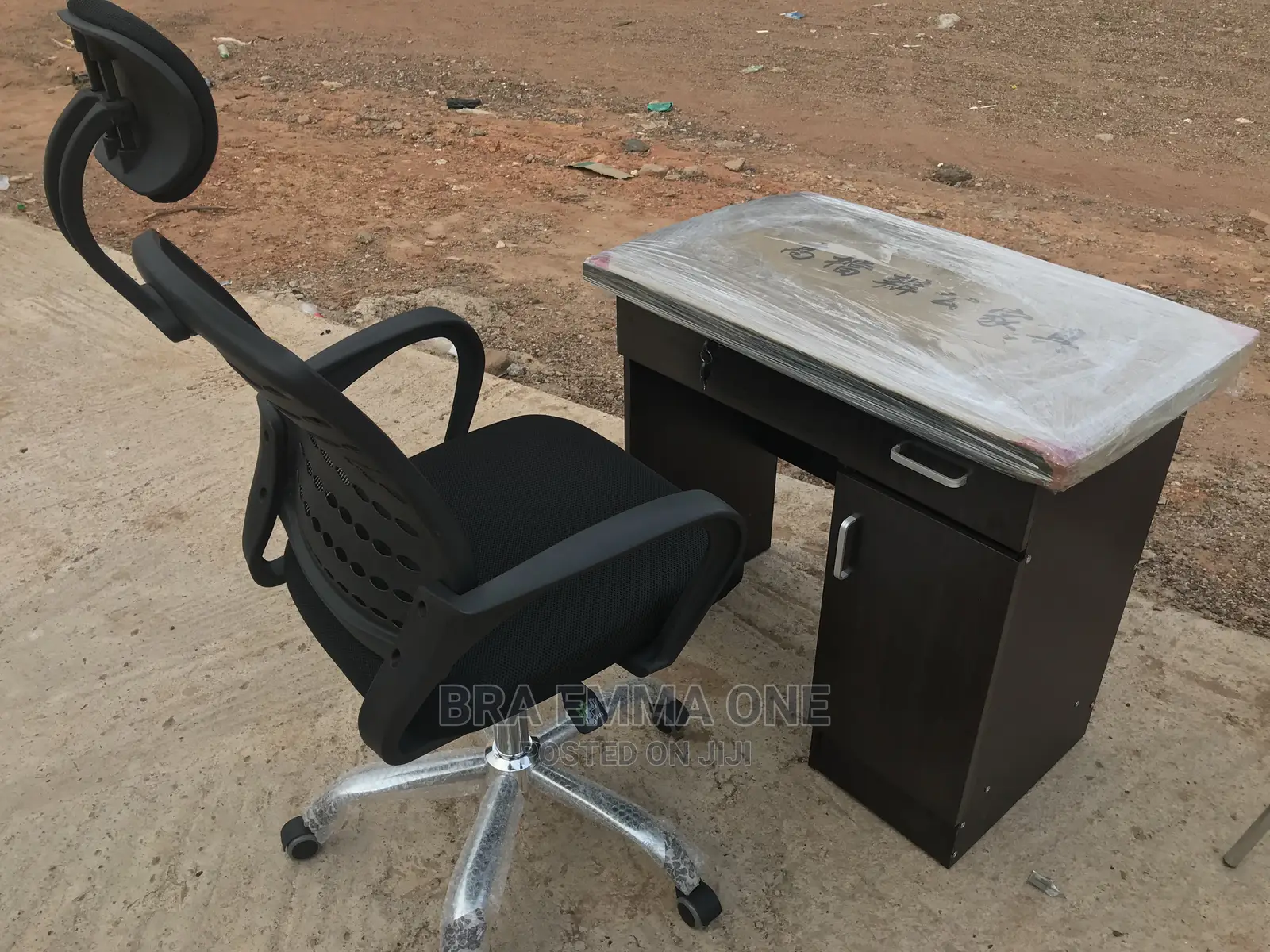 Brand New Office Chair With Neck Rest and a Table