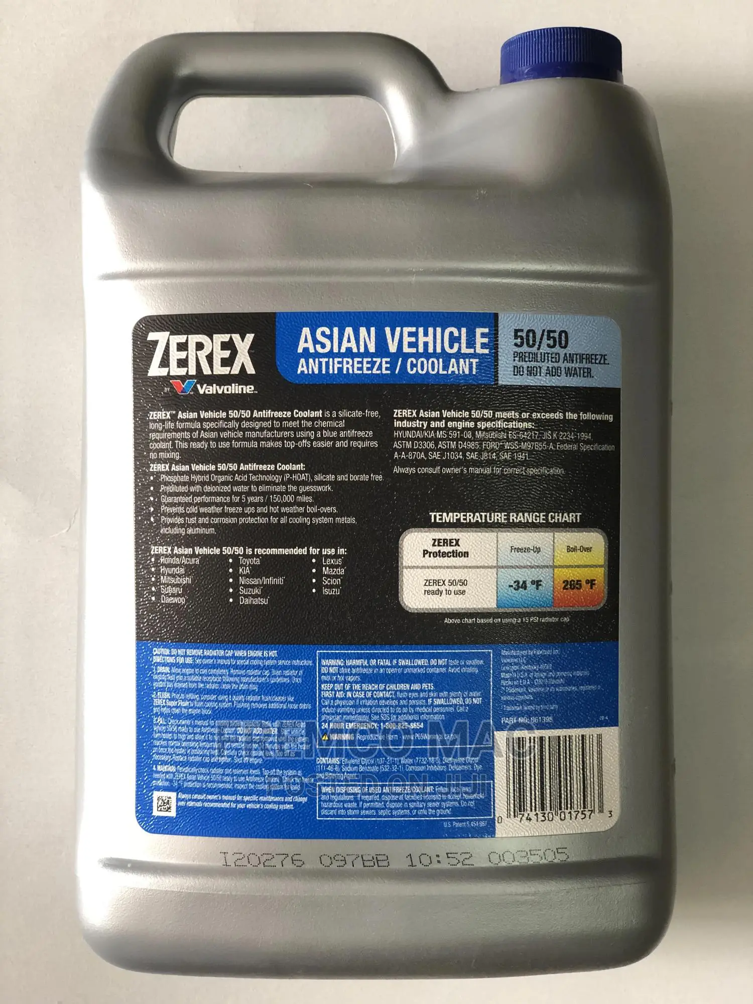 Coolant (Valvoline) ZEREX