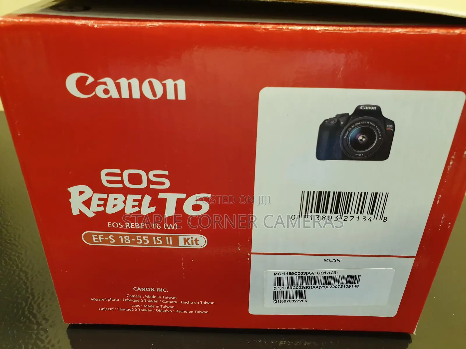 New Canon EOS T6 Digital Camera + 18-55mm Is Ii Lens