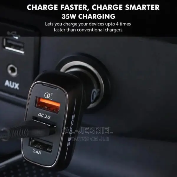 Promate Scud-35 – 35W Qualcomm QC3.0 With 3 USB Ports
