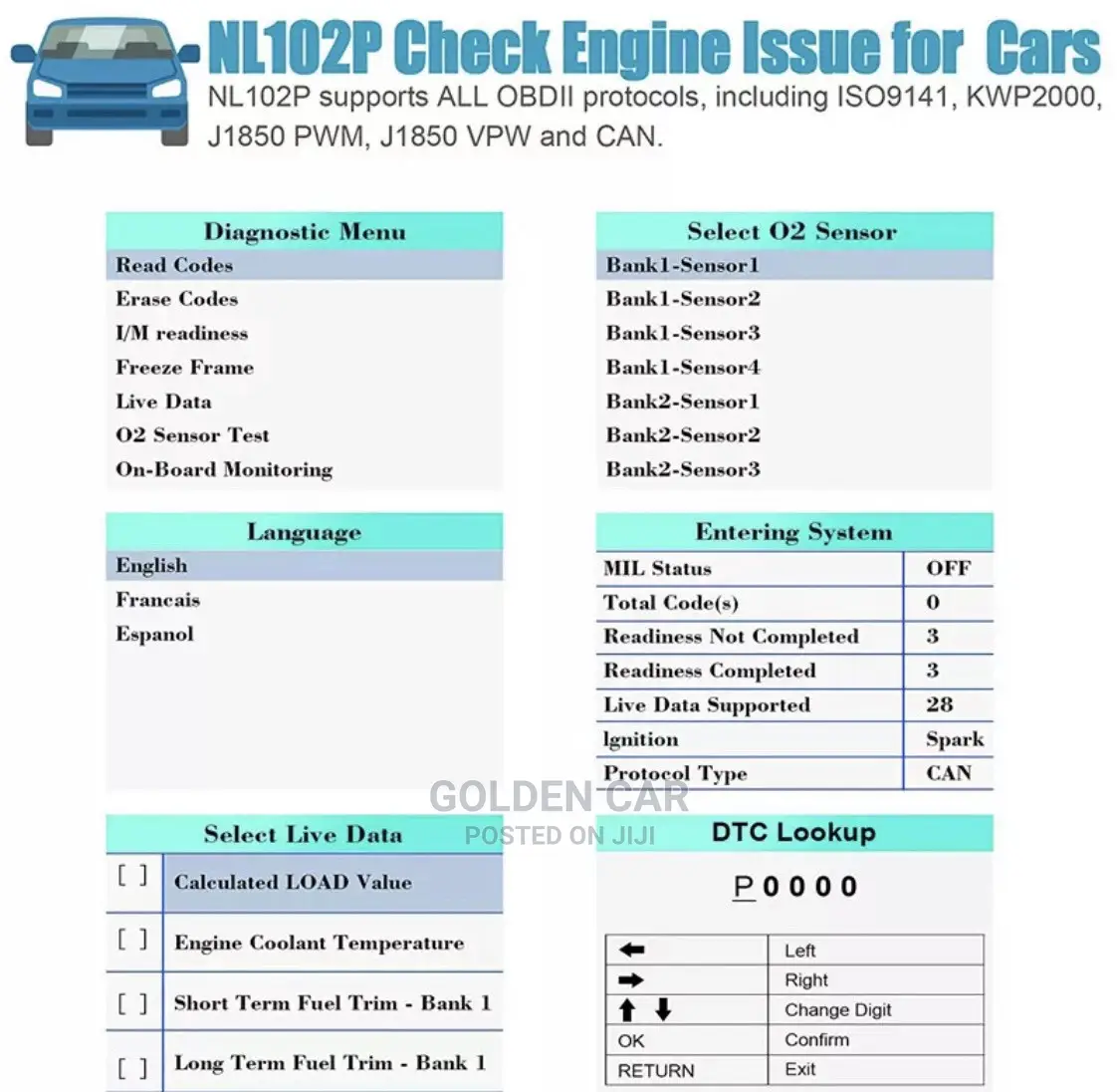 Nexas NL102P OBD2 Heavy Duty Truck Diagnostic Scanner