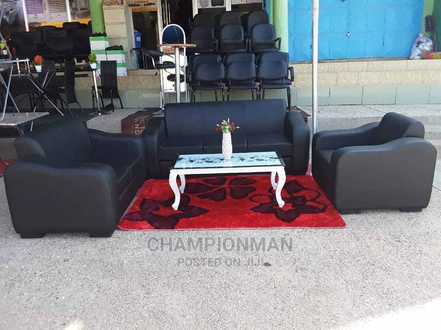 Italian Black Sofa