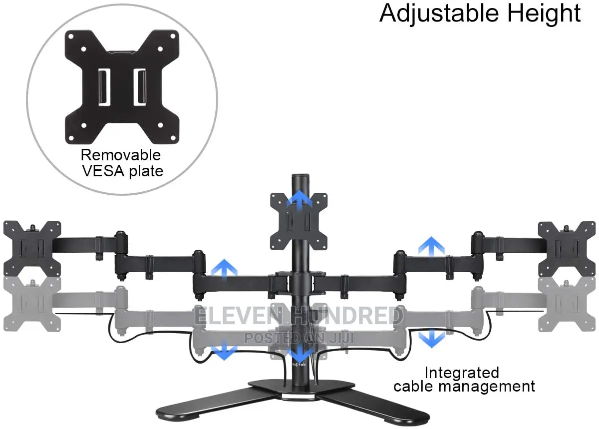 Monitor Stand Desk Triple Arm