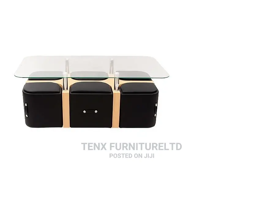 Coffee Table With 6 Stools