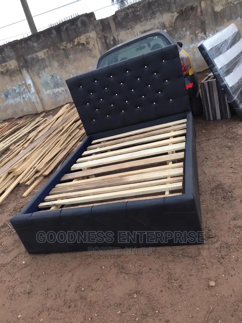 Double Leather Bed Frame