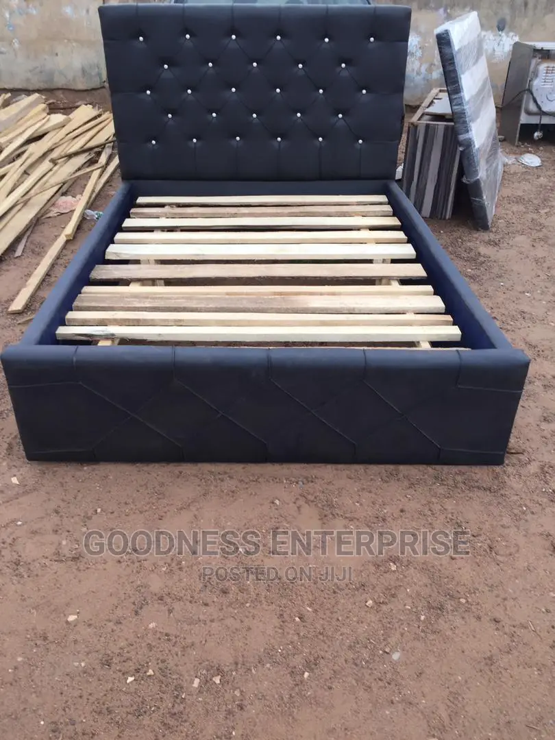 Double Leather Bed Frame
