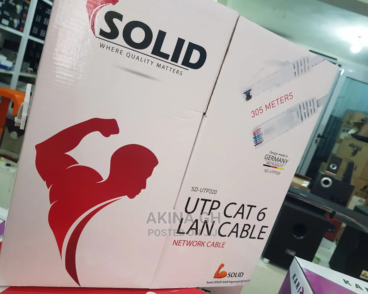 Solid Utp Cat 6 Lan Cable 305m