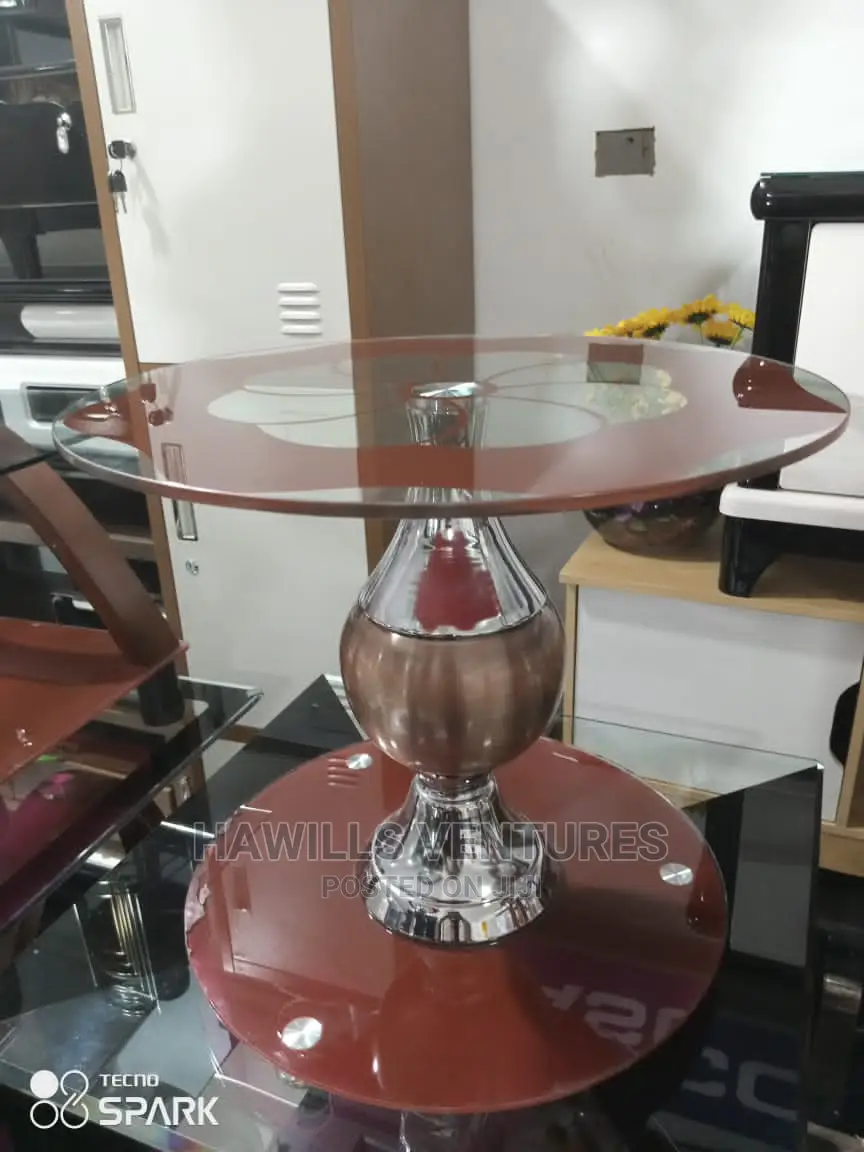 Glass Top Round Coffee Table