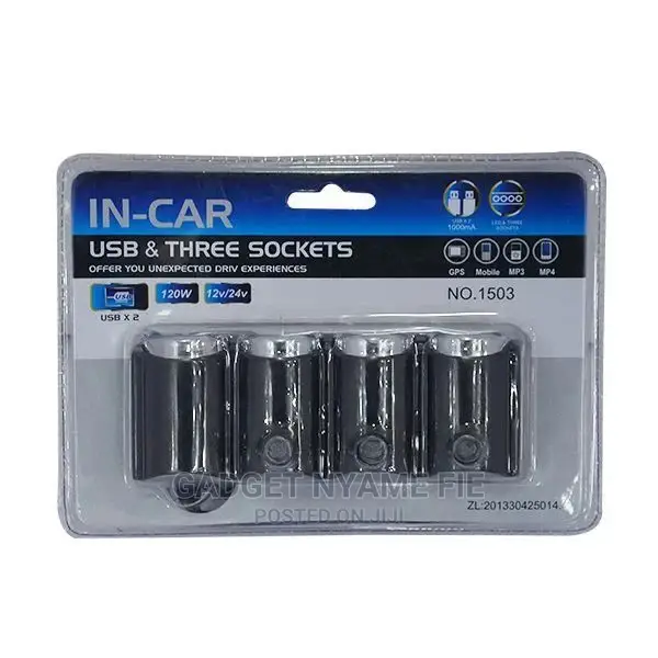 Car Usb Adaptor 3 Lighter/Usb Socket