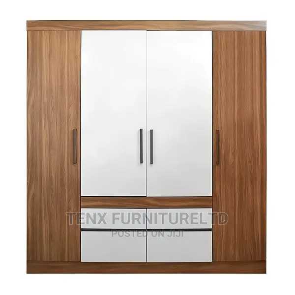 Wardrobe 4drs 4drws (Almond White)