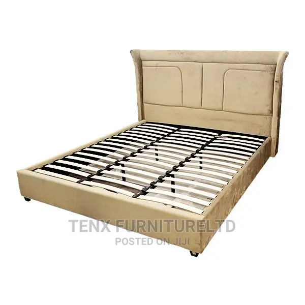 Bed King Size Silk Velvet Upholstery