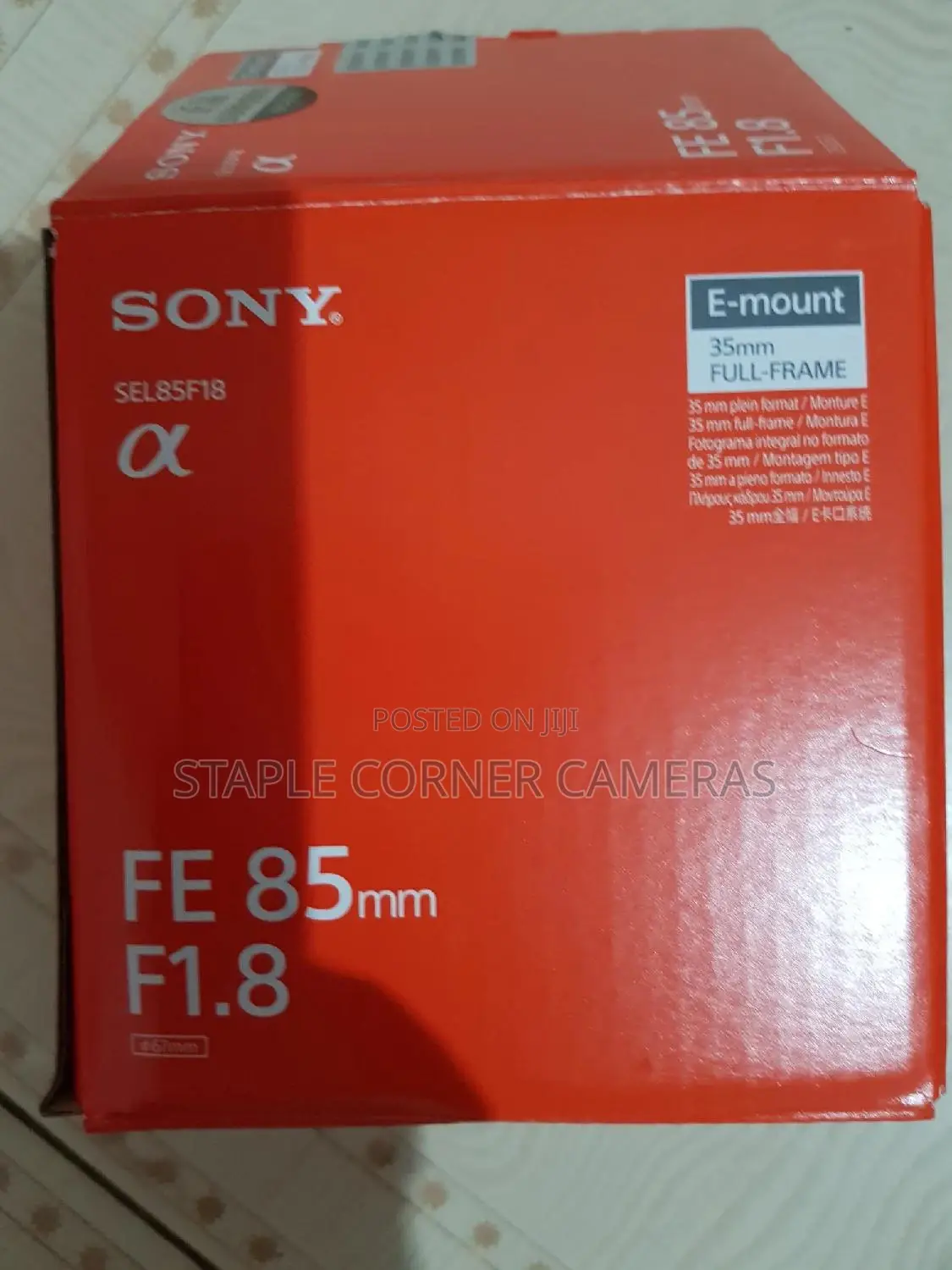 Sony 85mm F/1.8 E Mount Lens