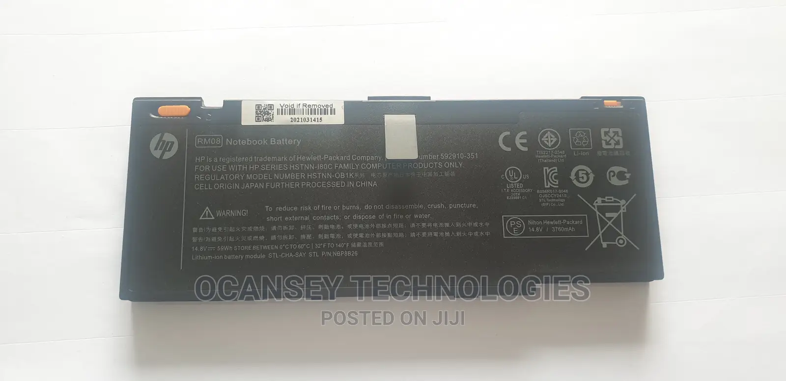 Original Hp Battery Rm08 for Hp Envy 14 HSTNN-I80c350