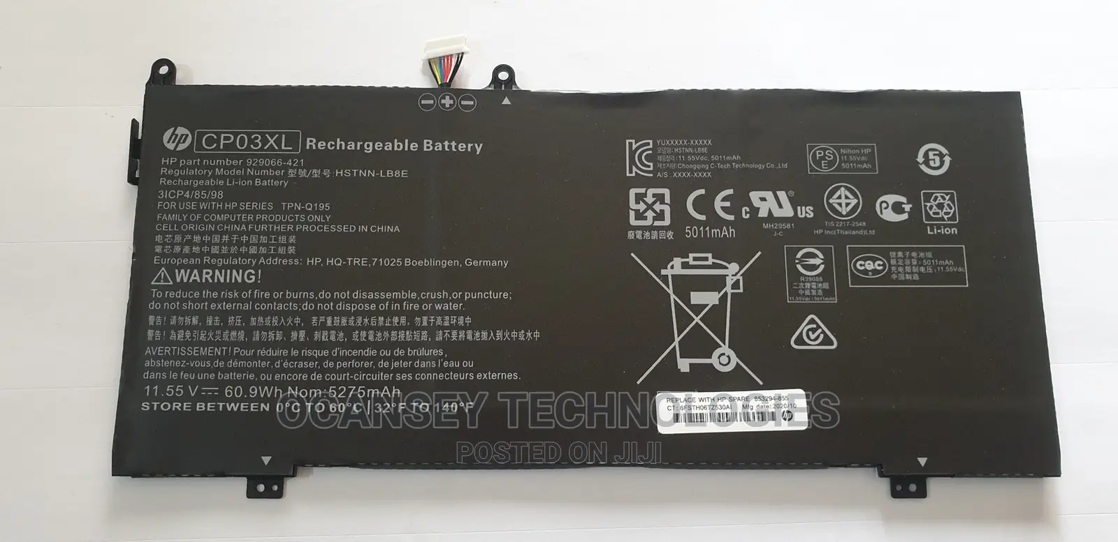Original HP Battery CP03XL for Spectre X360 13-Ae000