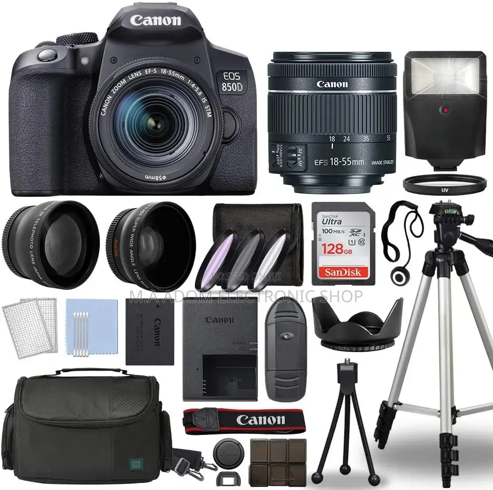 Buy Canon 850D DSLR/SLR Camera+All the Needed Kits
