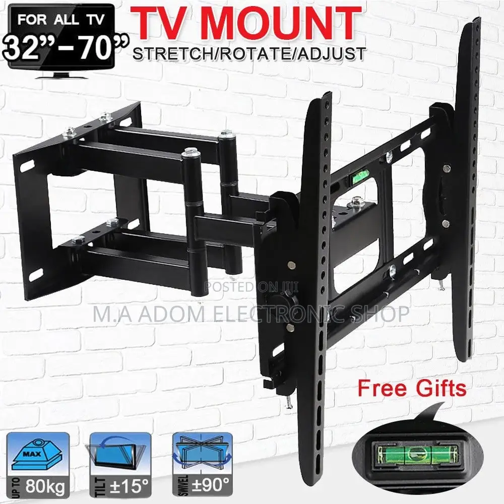 Heavy Duty Dual Arm Full Motion TV Wall Mount Tilt Swivel