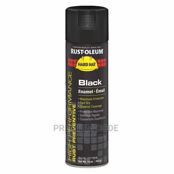 Enamel Flat Black Spray Paint, Rust Preventive