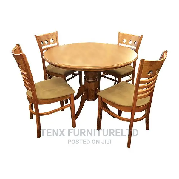 Dining Set 4+1 Round Wooden