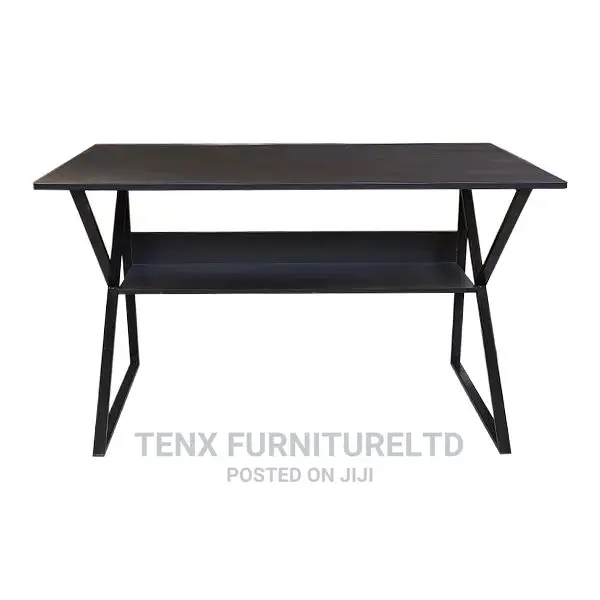 Office Desk Wooden/Metal Dark Brown