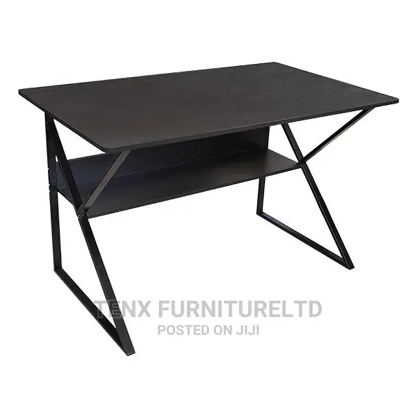 Office Desk Wooden/Metal Dark Brown