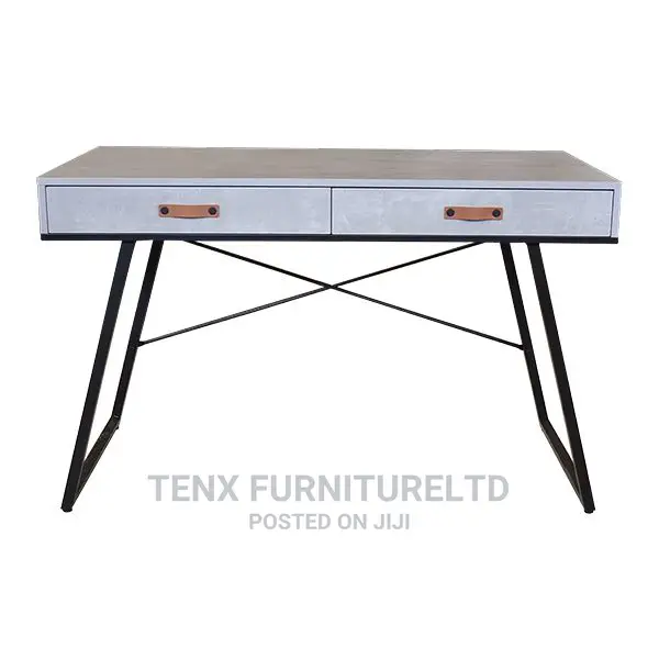 Computer Desk 2 Drawers (Beige)