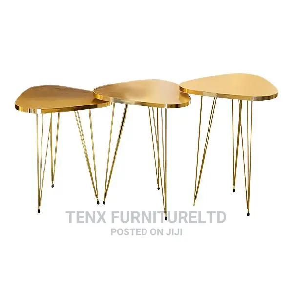 Coffee Table 3pcs (Gold Triangle)