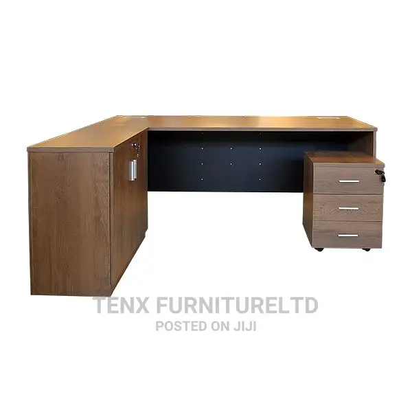 Office Desk L-Shaped 3-Drawers