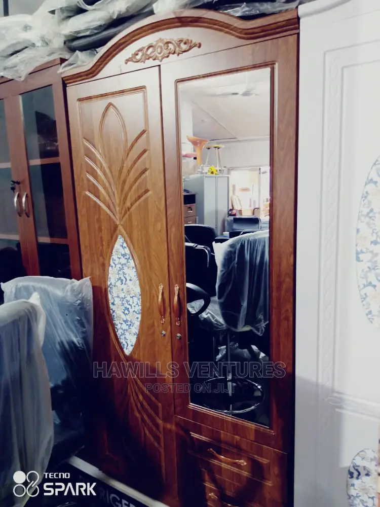 Brown Wood Wardrobe