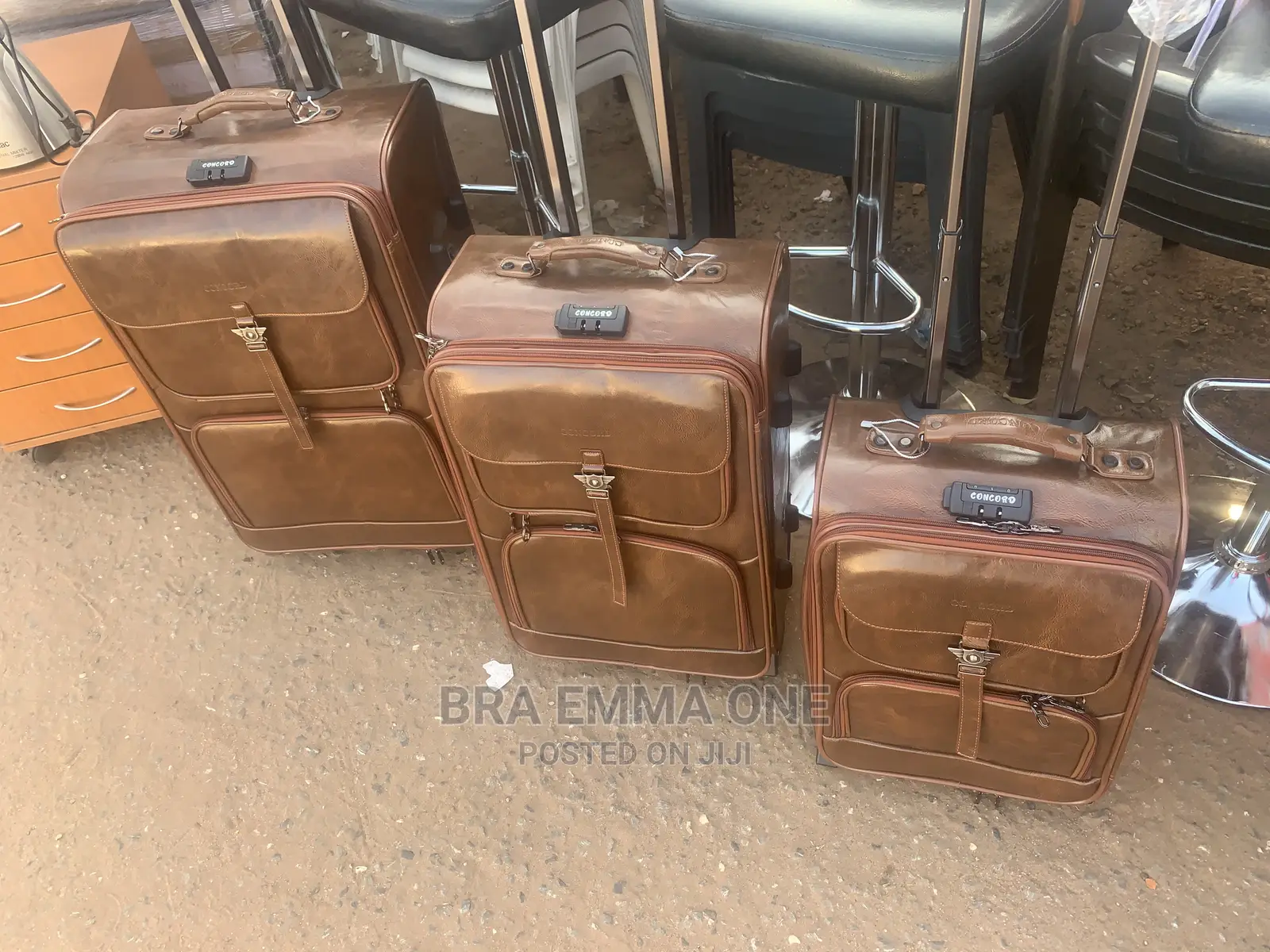 3 Set of Concord Leather Bags