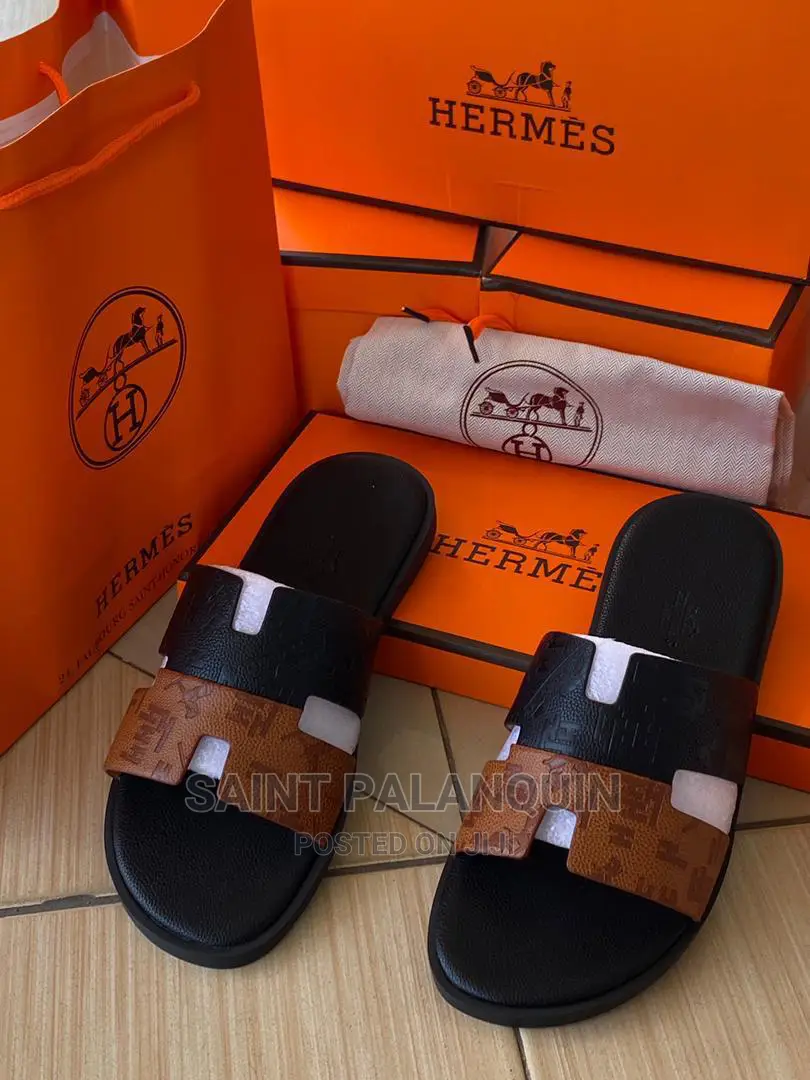 Hermes Mens Leather Sandals