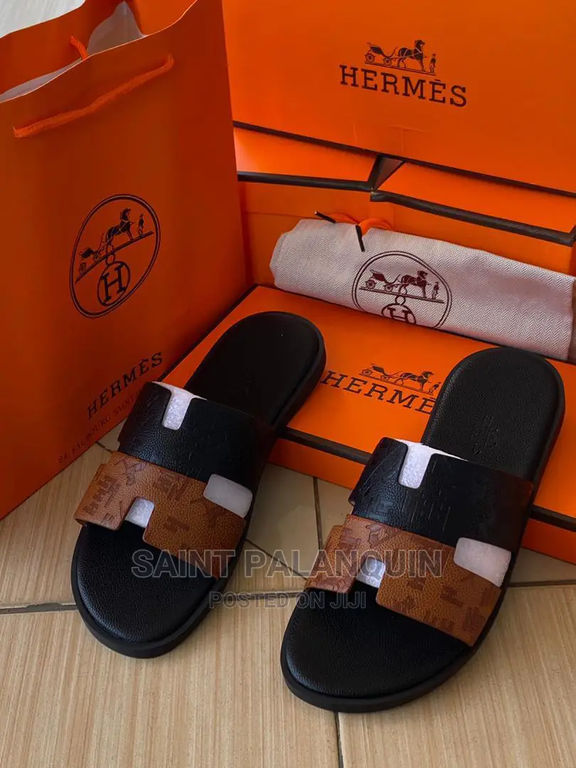 Hermes Mens Leather Sandals
