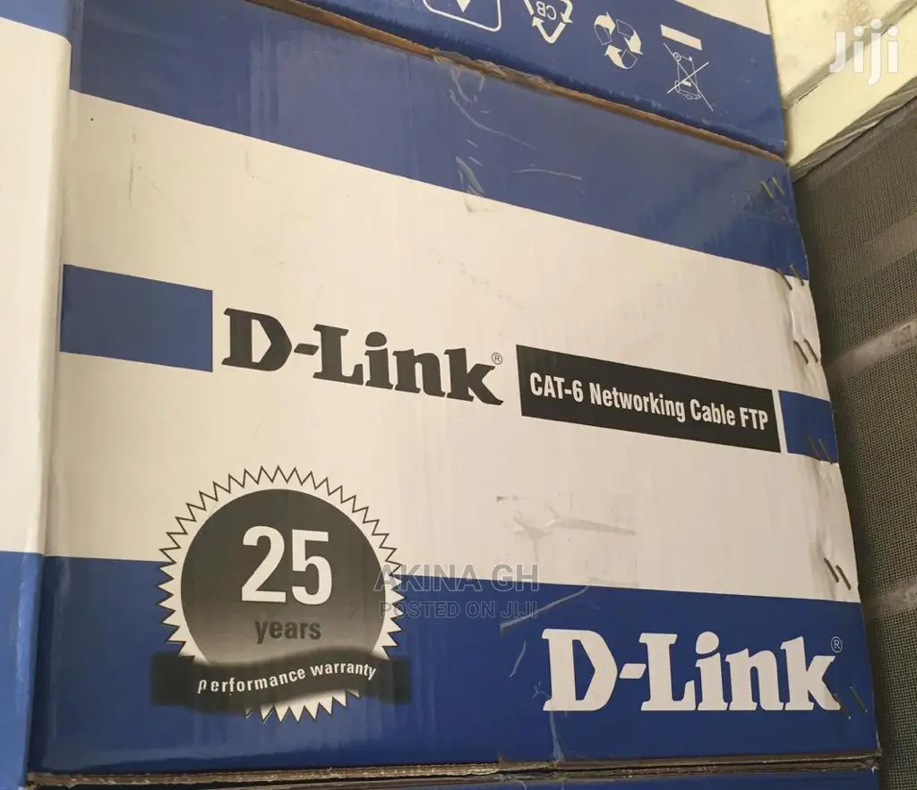 D-Link Cat6 Dlink FTP Cable 305M Black Outdoor