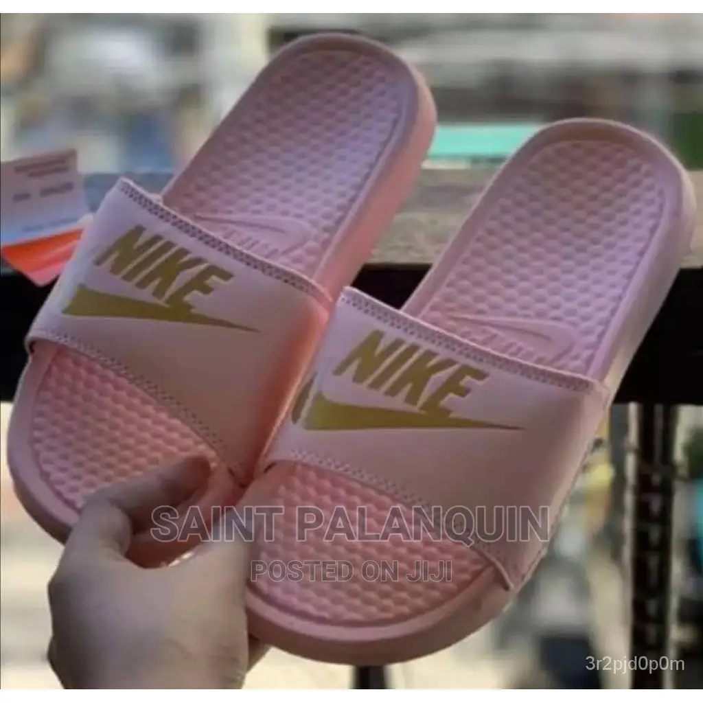 Pink Nike Slides
