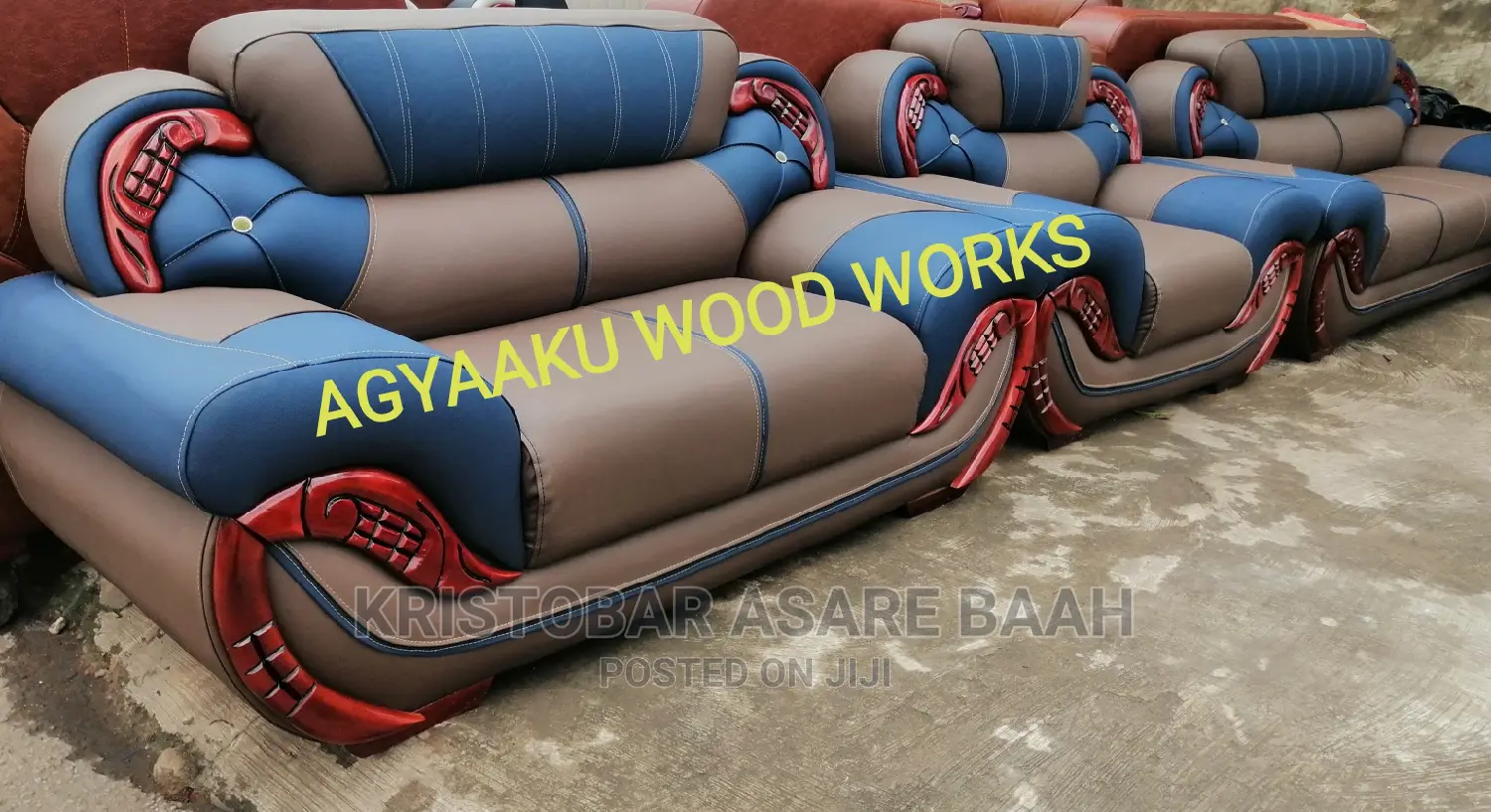 1durable Leather Sofa Set