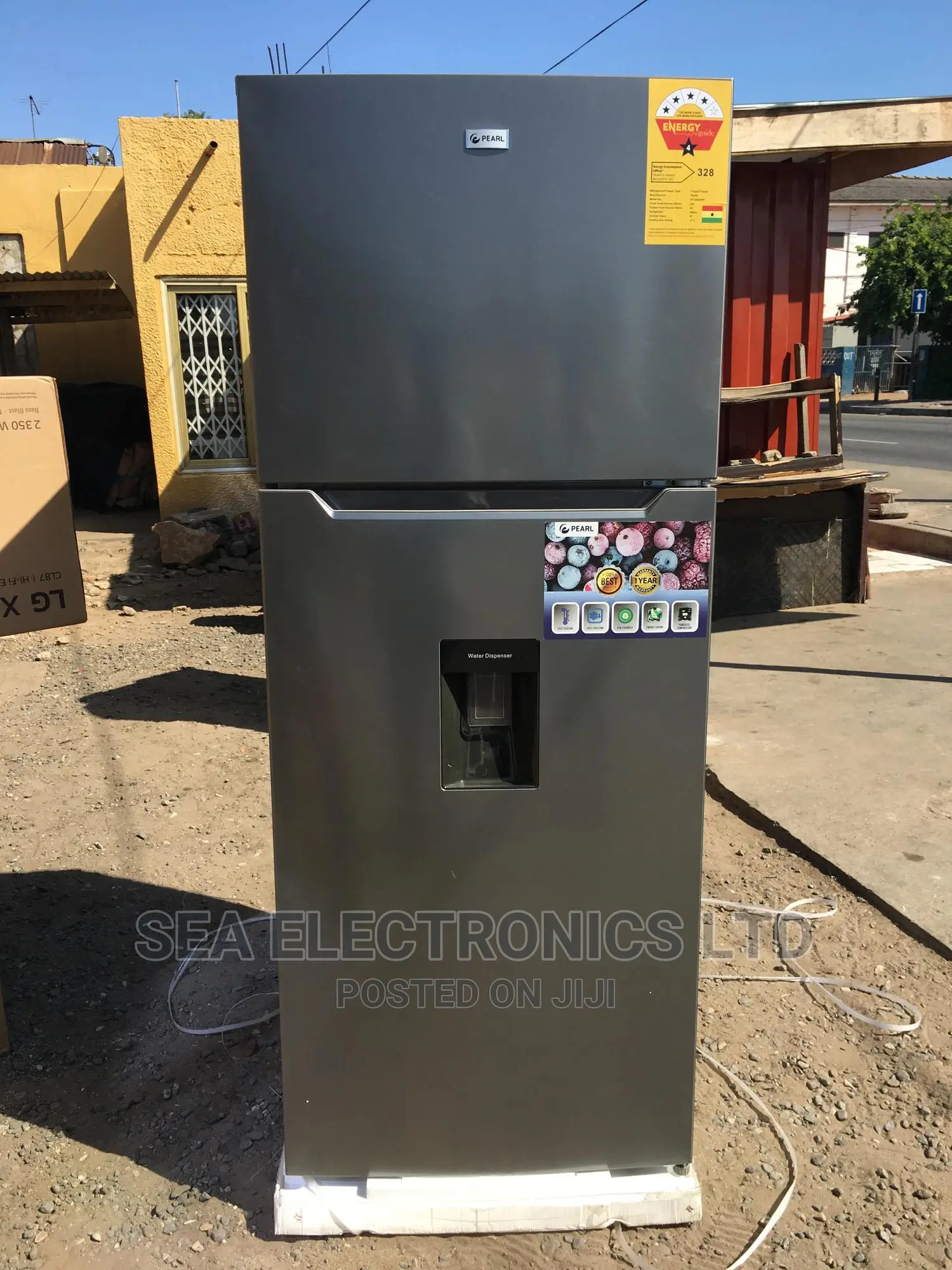 Original Pearl 417 Litres Top Freezer With Water Dispenser
