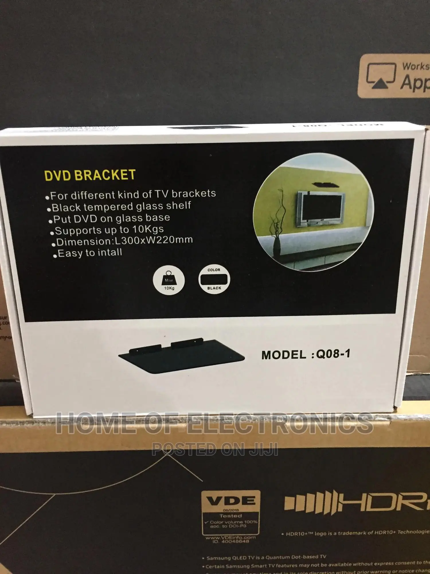 High Quality Cold Rolled Steel DVD Glass Stand