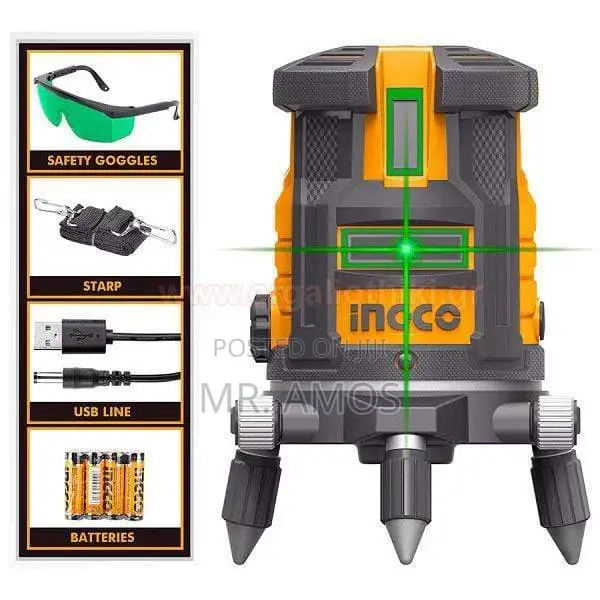 20m Range Self-Leveling Laser Beams With 5 Green Lines - Hll305205