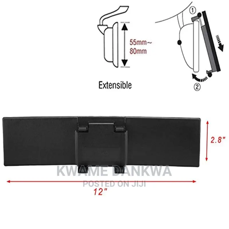HD Wide Angle Panoramic Rear View Mirror 300x65mm
