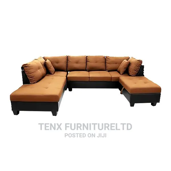 Sofa L-Shaped ( Ottoman) Brown
