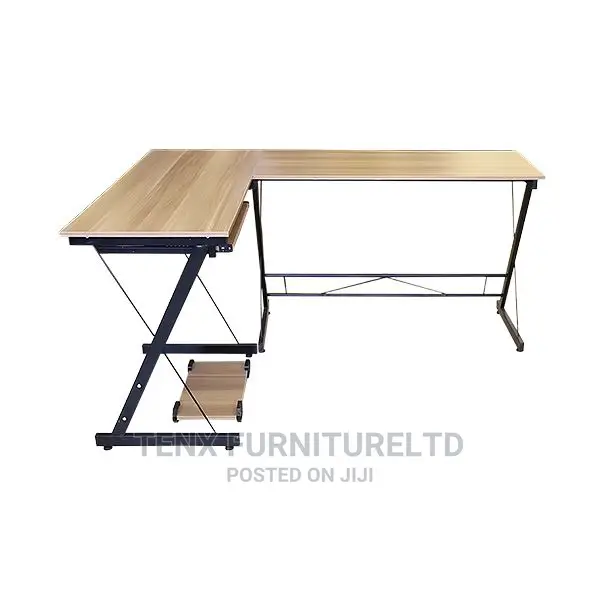 Computer Desk L-Shaped With Keyboard Tray